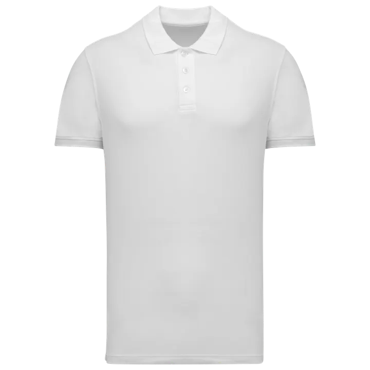 Pique-Polohemd für Männer White