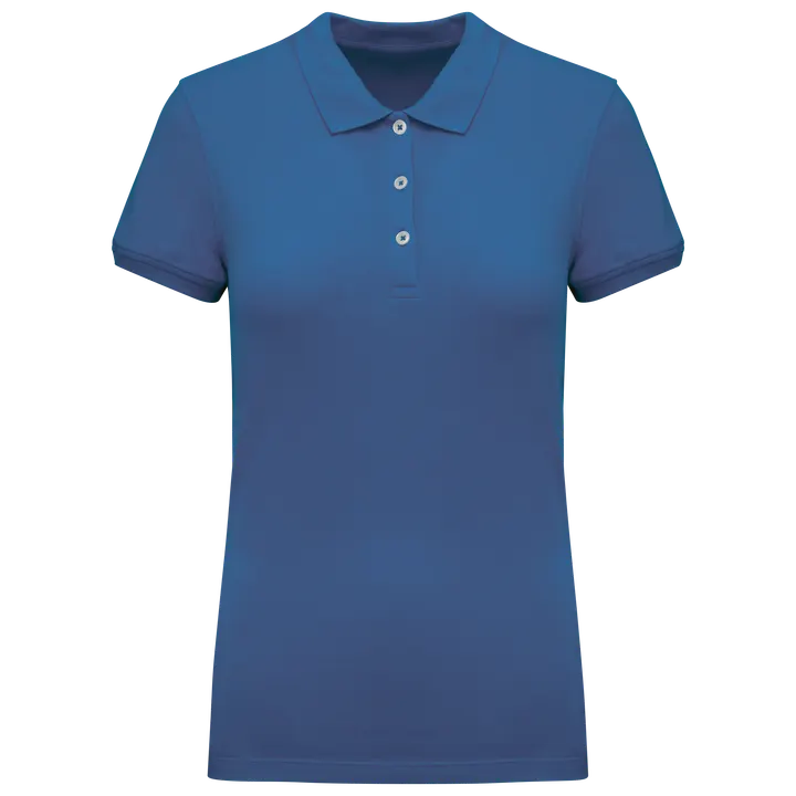 Polo piqué manches courtes femme Light Royal Blue