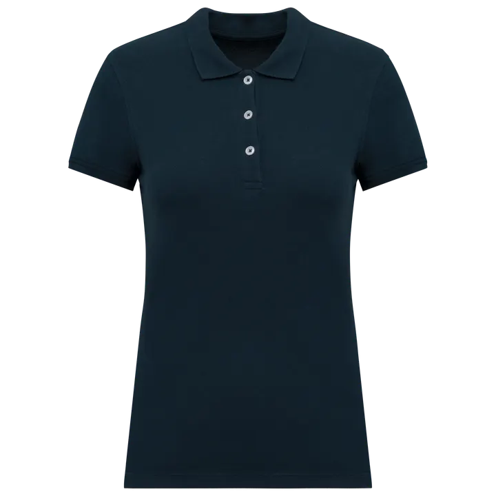 Polo piqué manches courtes femme Navy