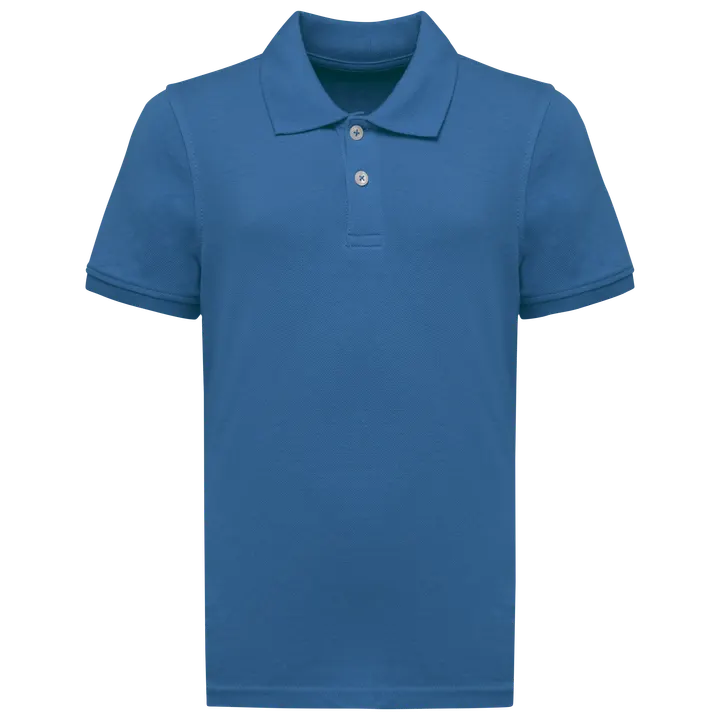 Kinder-Piqué-Polohemd Light Royal Blue