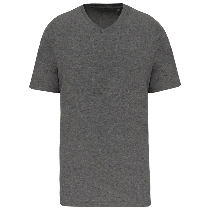 Herren-T-Shirt Supima® mit V-Ausschnitt und kurzen Ärmeln Grey Heather