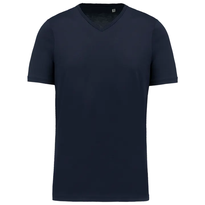 Herren-T-Shirt Supima® mit V-Ausschnitt und kurzen Ärmeln Navy