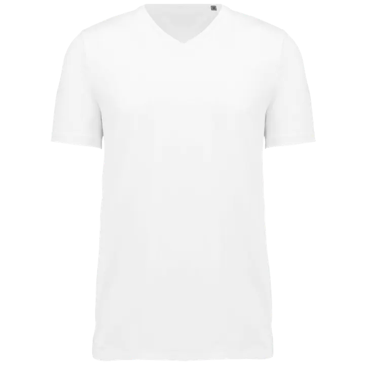Herren-T-Shirt Supima® mit V-Ausschnitt und kurzen Ärmeln White