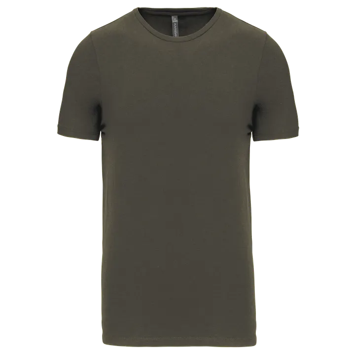 Kurzarm-T-Shirt mit Rundhalsausschnitt Dark Khaki