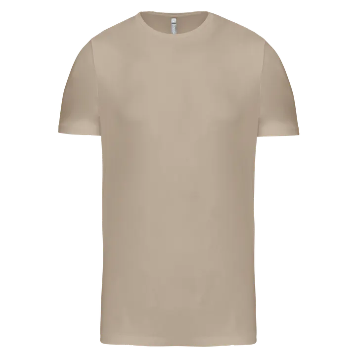 Kurzarm-T-Shirt mit Rundhalsausschnitt Light Sand