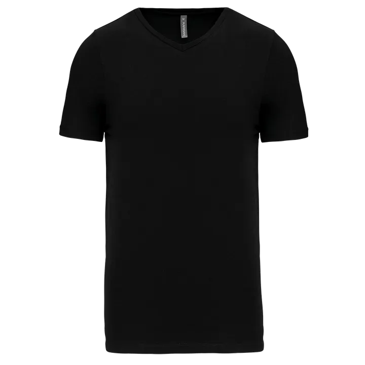 T-shirt manches courtes col V homme Black