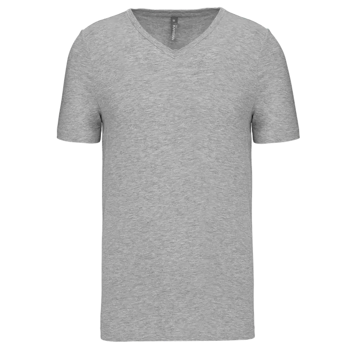 T-shirt manches courtes col V homme Light grey heather