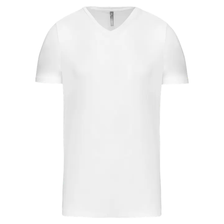 T-shirt manches courtes col V homme White