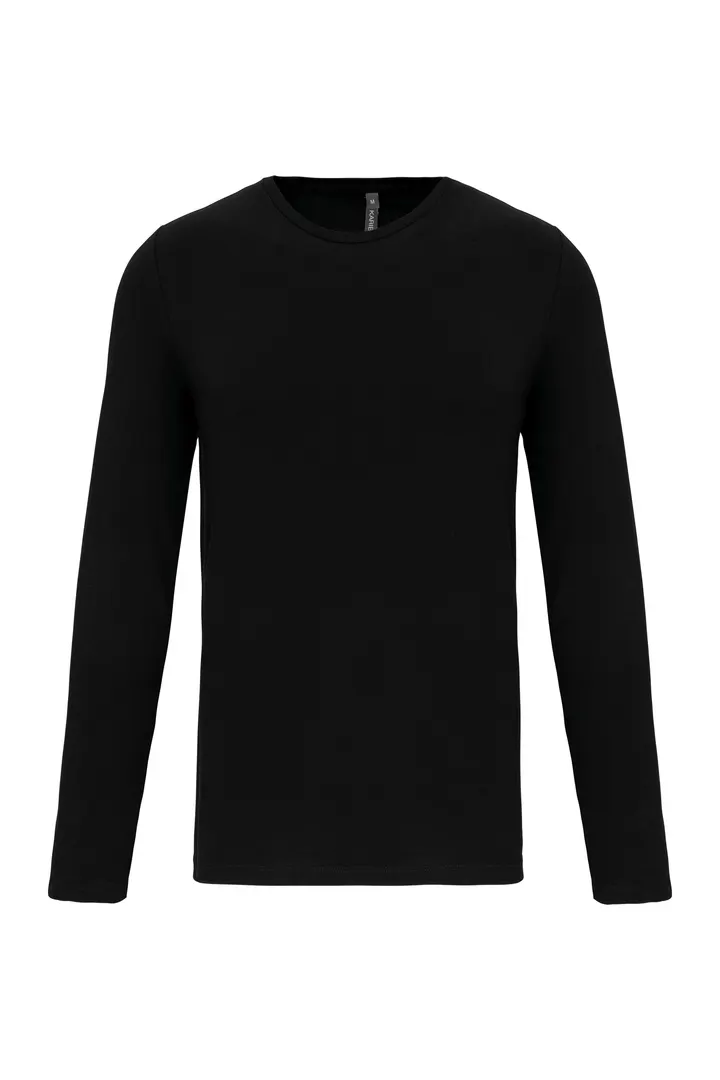 Langarm-T-Shirt mit Rundhalsausschnitt Black