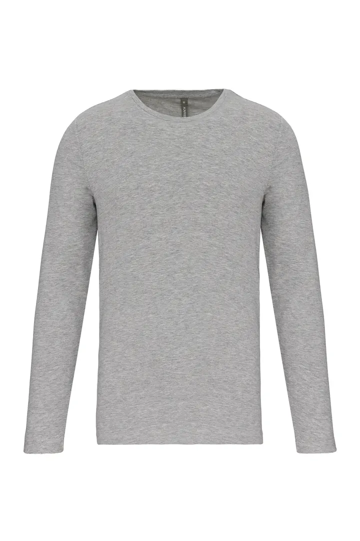Langarm-T-Shirt mit Rundhalsausschnitt Light grey heather
