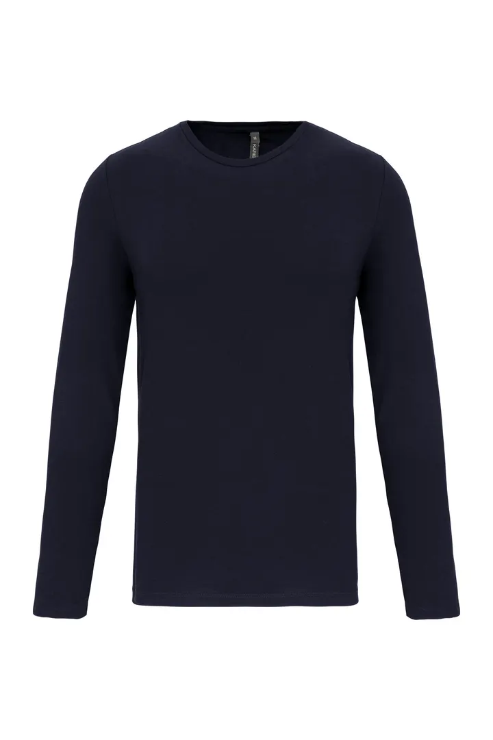 Langarm-T-Shirt mit Rundhalsausschnitt Navy