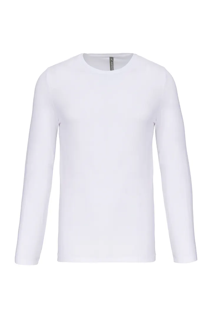 Langarm-T-Shirt mit Rundhalsausschnitt White