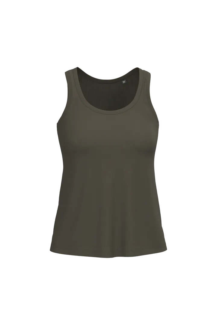 Damen Bio150 IC Achselhemd Dark Khaki