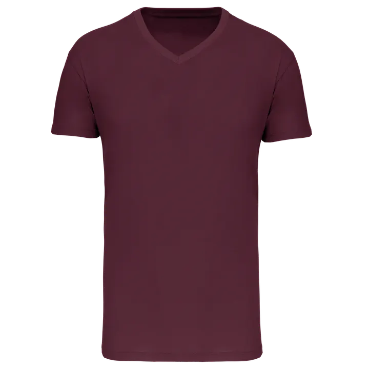 T-shirt Bio150 IC col V homme Wine