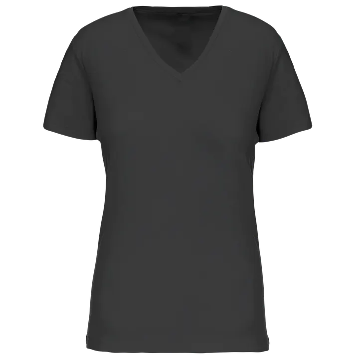 Damen-T-Shirt BIO150 IC mit V-Ausschnitt Dark Grey