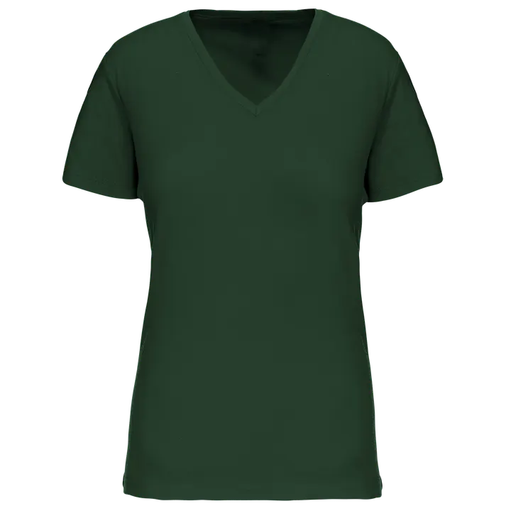 Damen-T-Shirt BIO150 IC mit V-Ausschnitt Forest Green