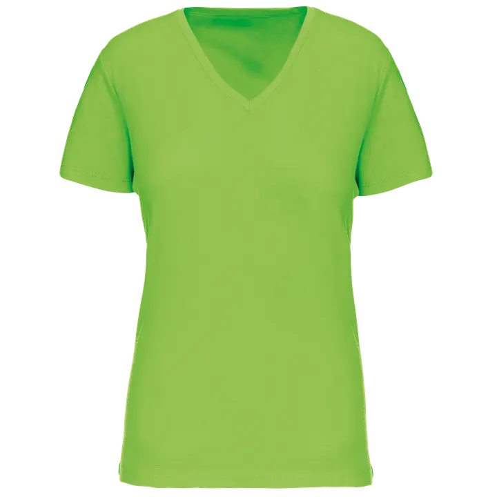Damen-T-Shirt BIO150 IC mit V-Ausschnitt Lime
