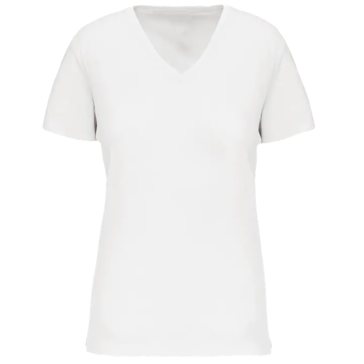 Damen-T-Shirt BIO150 IC mit V-Ausschnitt White