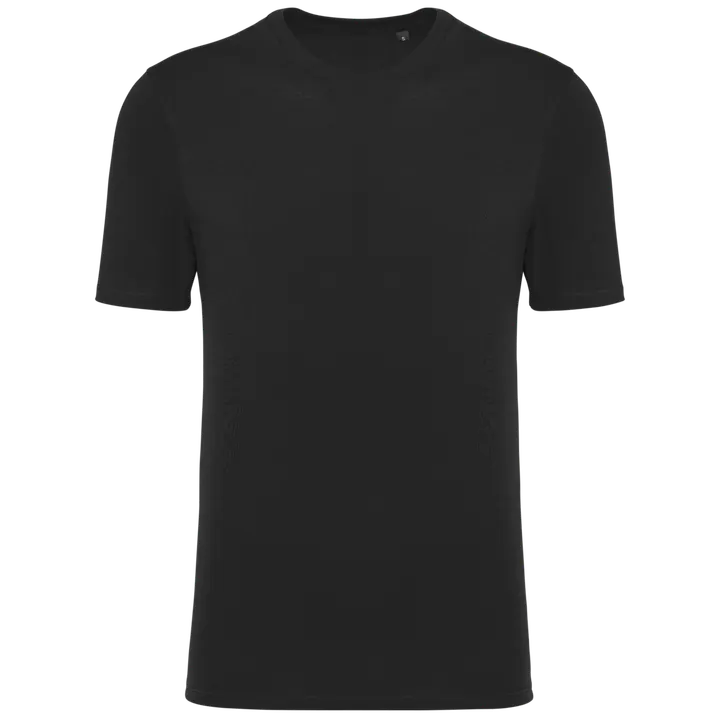 Kurzarm-T-Shirt mit Rundhalsausschnitt, Unisex Black