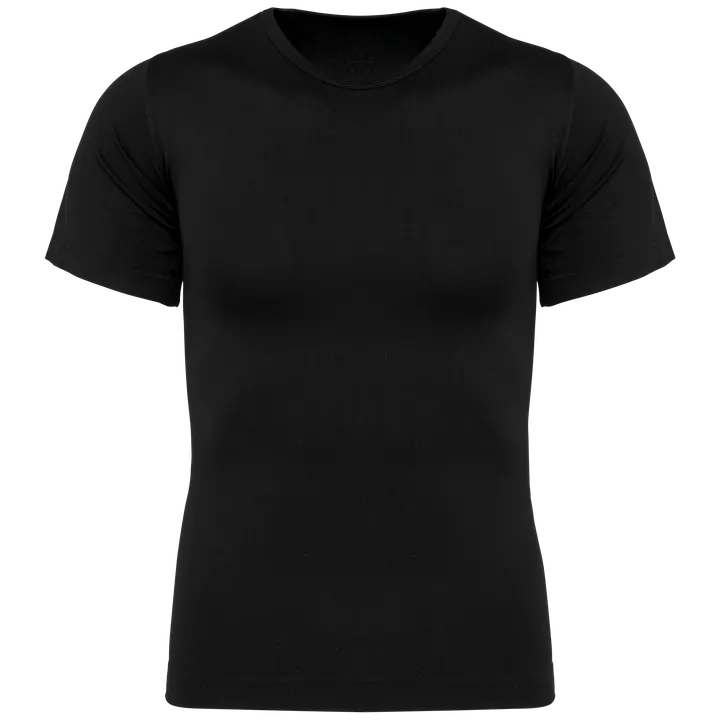 T-Shirt aus umweltfreundlicher zweiter Haut mit kurzen Ärmeln für Männer Black