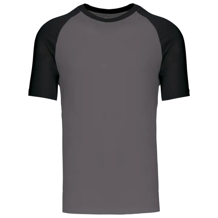 Baseball-Shirt, zweifarbig Slate Grey / Black