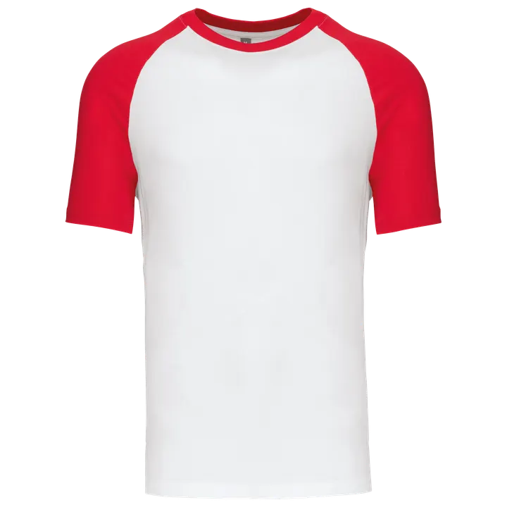 Baseball-Shirt, zweifarbig White / Red