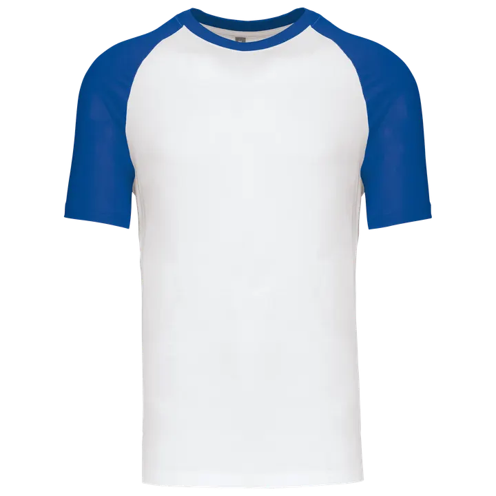 Baseball-Shirt, zweifarbig White / Royal Blue