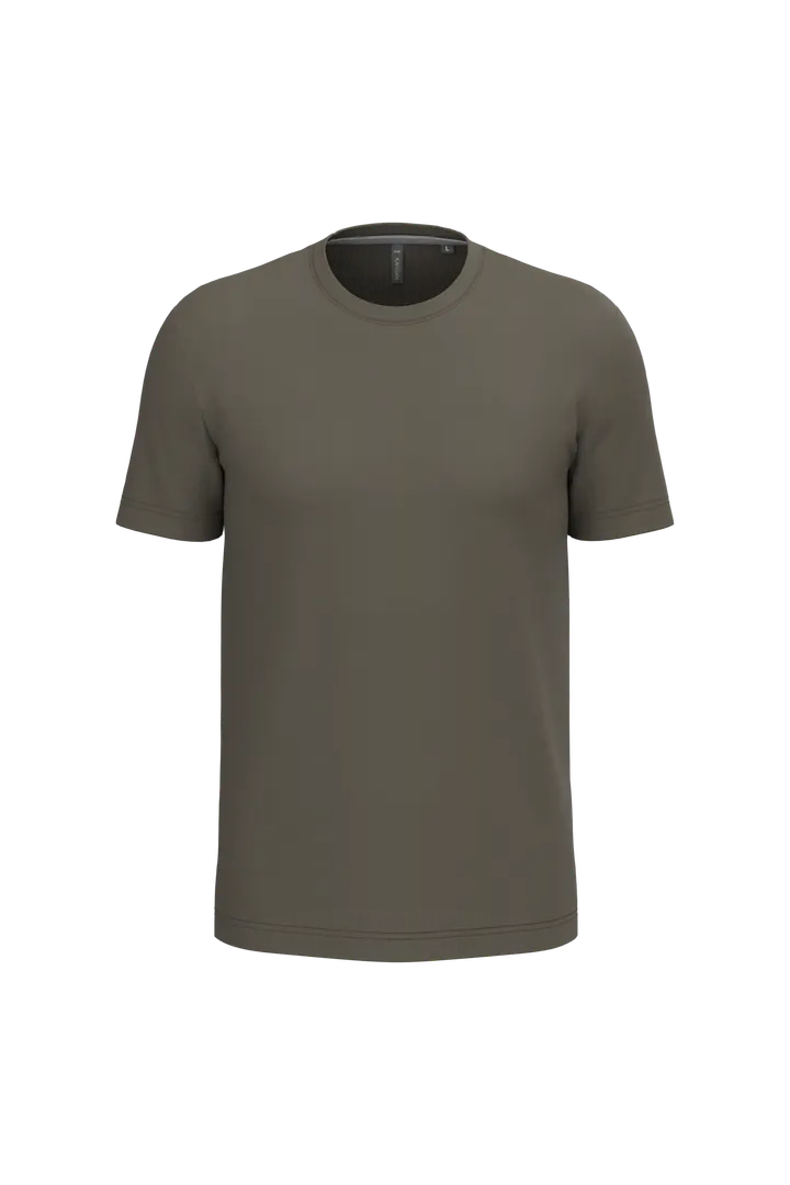 Herren rundhals-t-shirt Dark Khaki