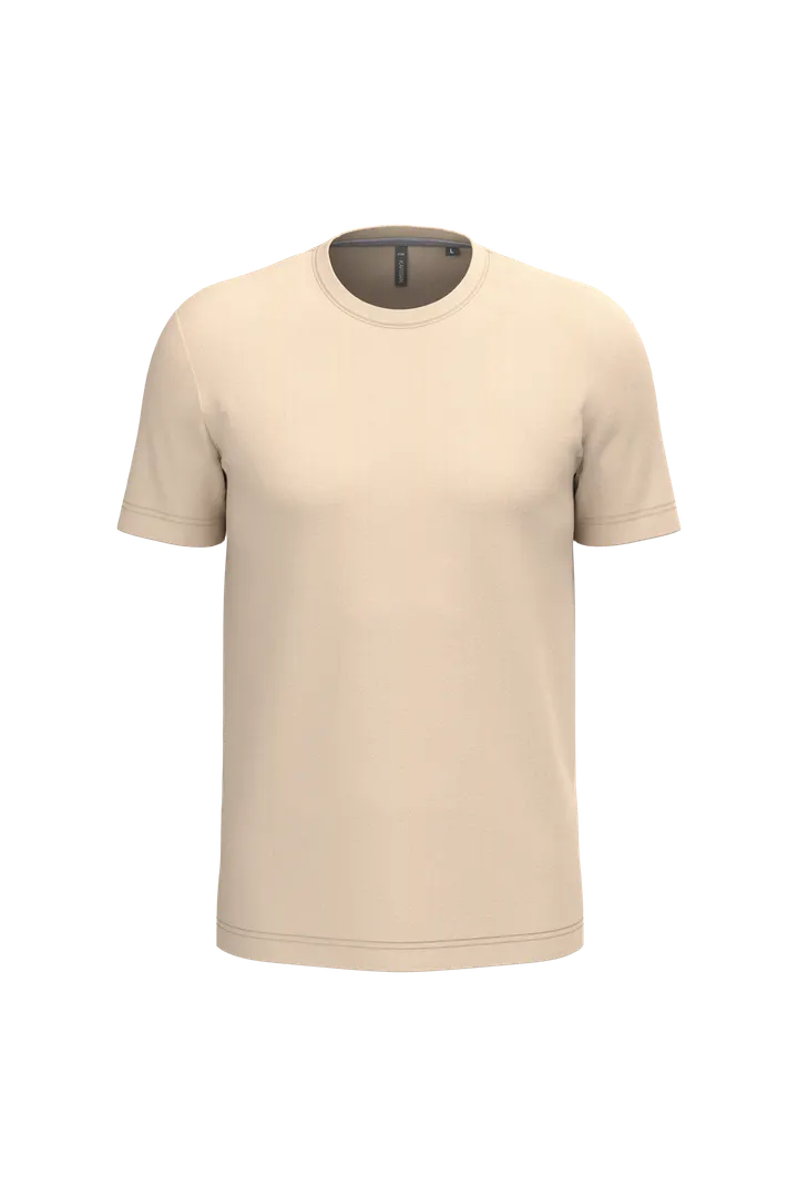 Herren rundhals-t-shirt Light Sand