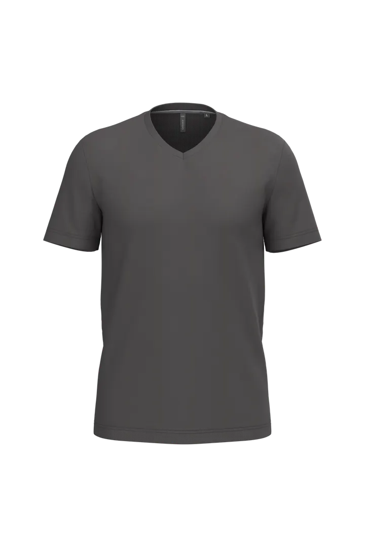 T-shirt col V manches courtes homme Dark Grey