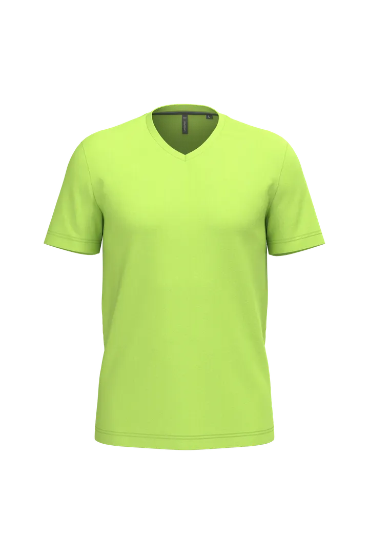 T-shirt col V manches courtes homme Lime