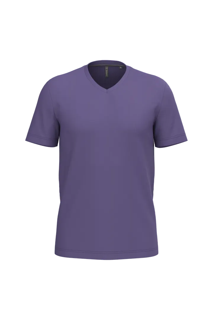 T-shirt col V manches courtes homme Purple