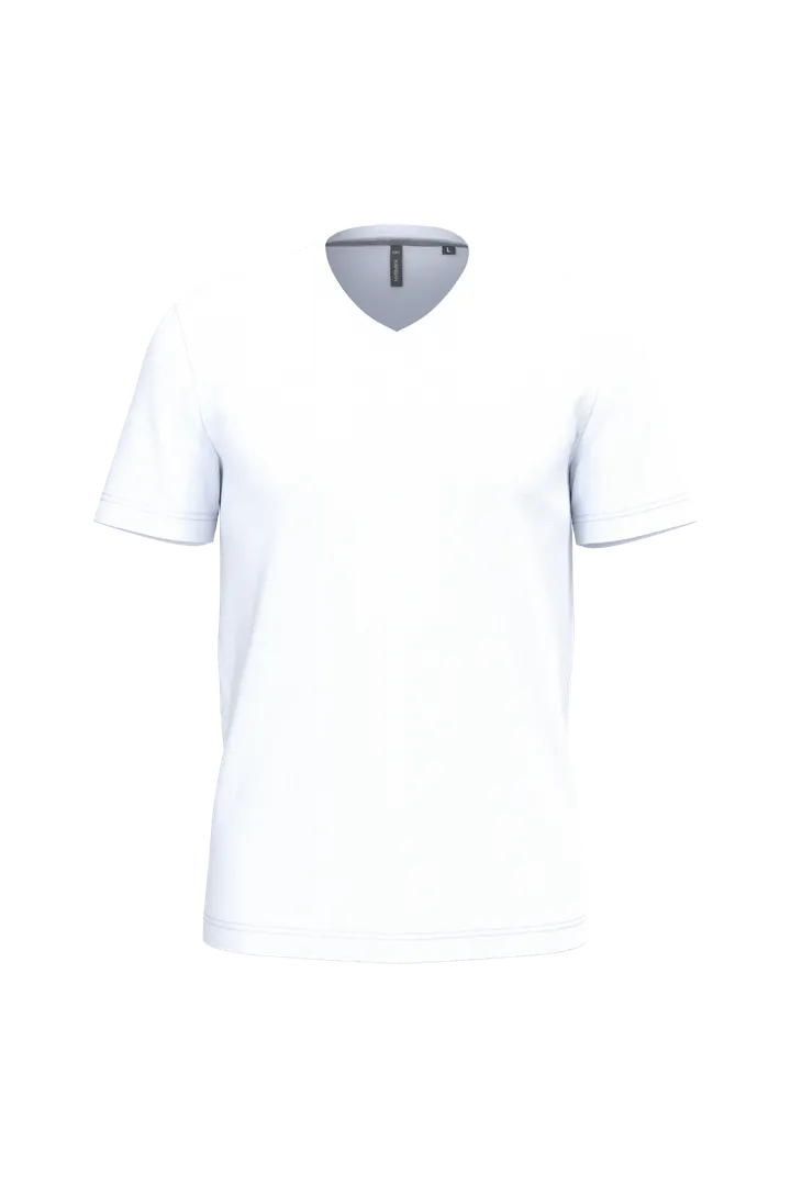 T-shirt col V manches courtes homme White