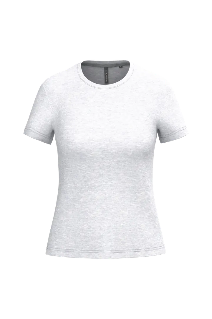 Damen-T-Shirt mit kurzen Ärmeln und Rundhalsausschnitt Ash Heather