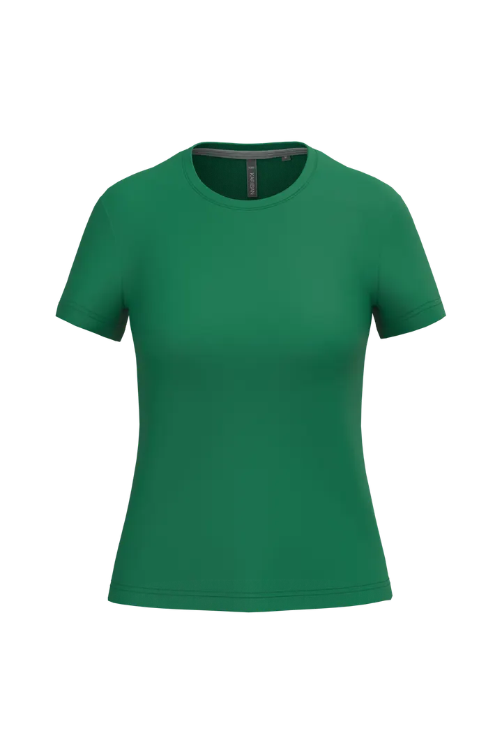 Damen-T-Shirt mit kurzen Ärmeln und Rundhalsausschnitt Kelly Green