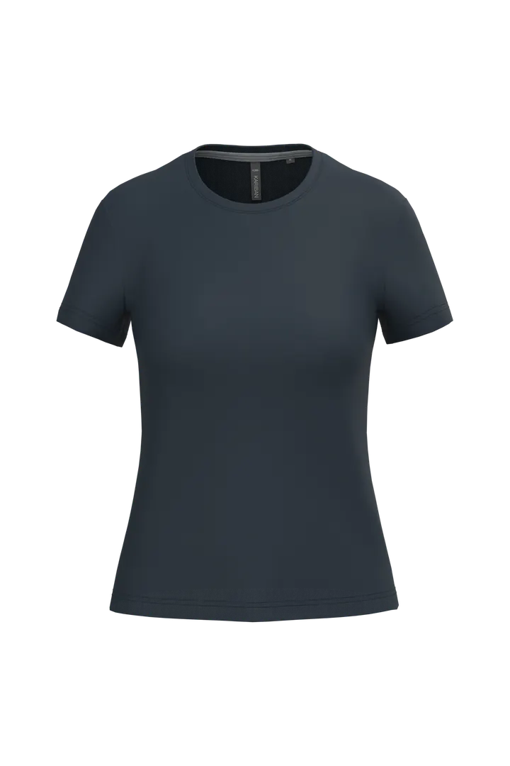 Damen-T-Shirt mit kurzen Ärmeln und Rundhalsausschnitt Navy