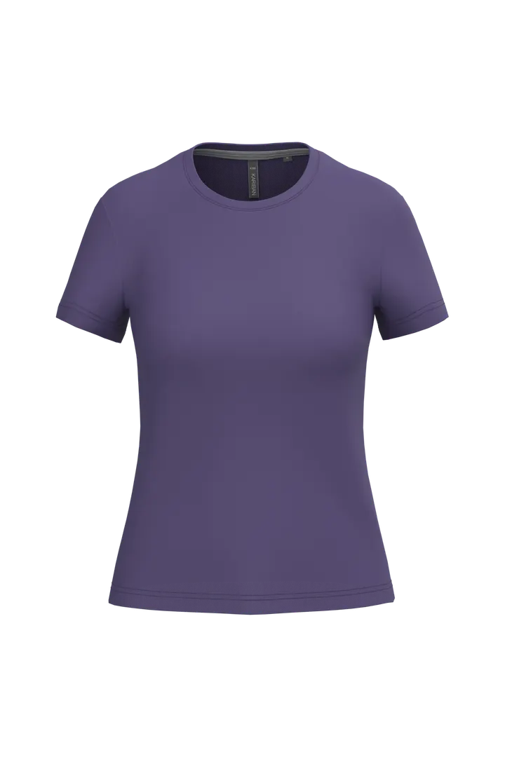 Damen-T-Shirt mit kurzen Ärmeln und Rundhalsausschnitt Purple