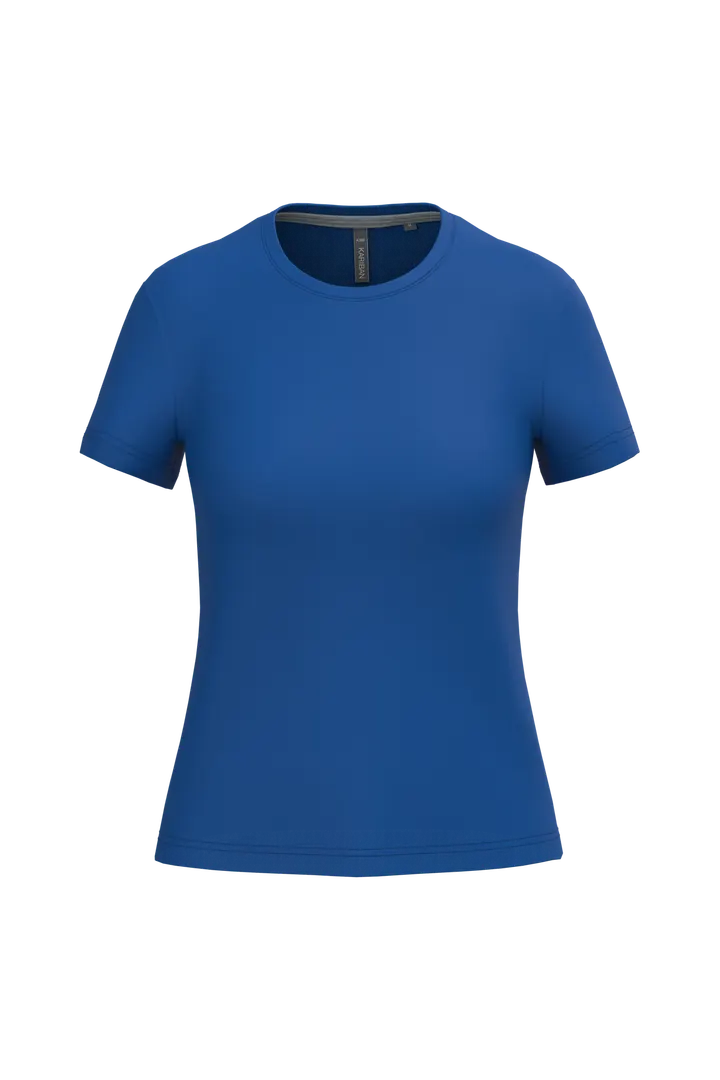 Damen-T-Shirt mit kurzen Ärmeln und Rundhalsausschnitt Royal Blue