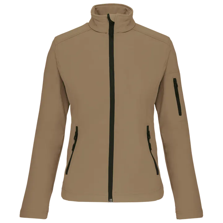 Damen Softshell-Jacke Camel