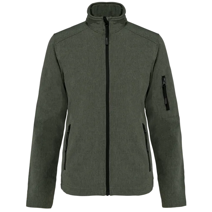 Damen Softshell-Jacke Marl Green