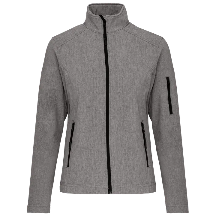 Damen Softshell-Jacke Marl Grey