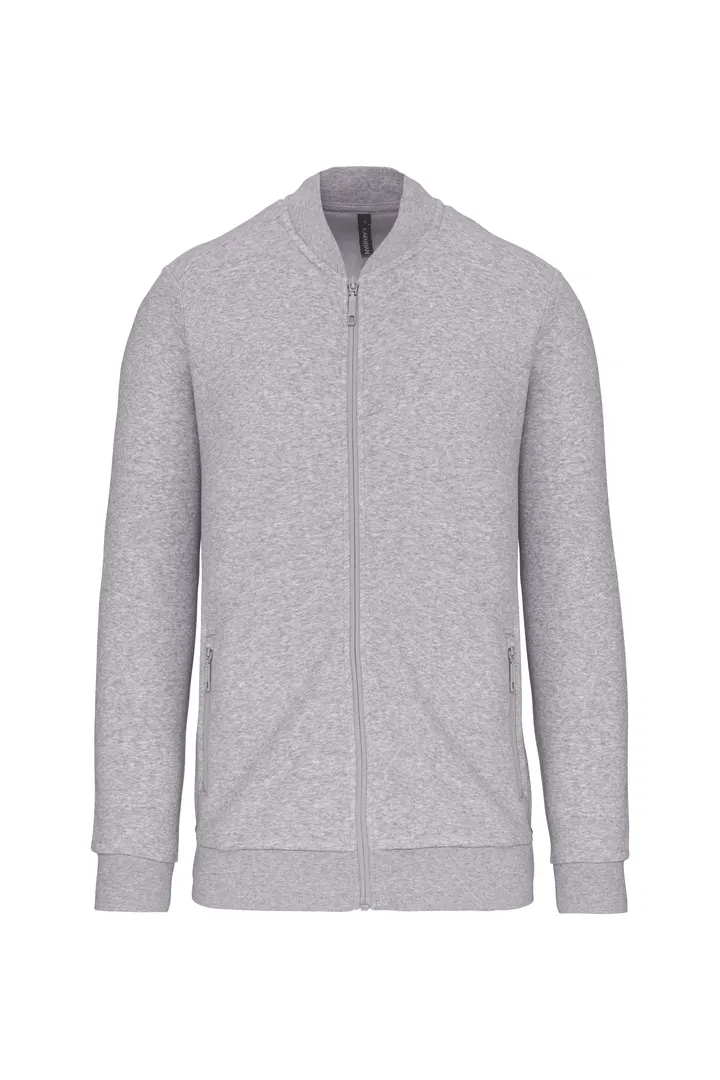 Veste molleton zippée homme Oxford Grey