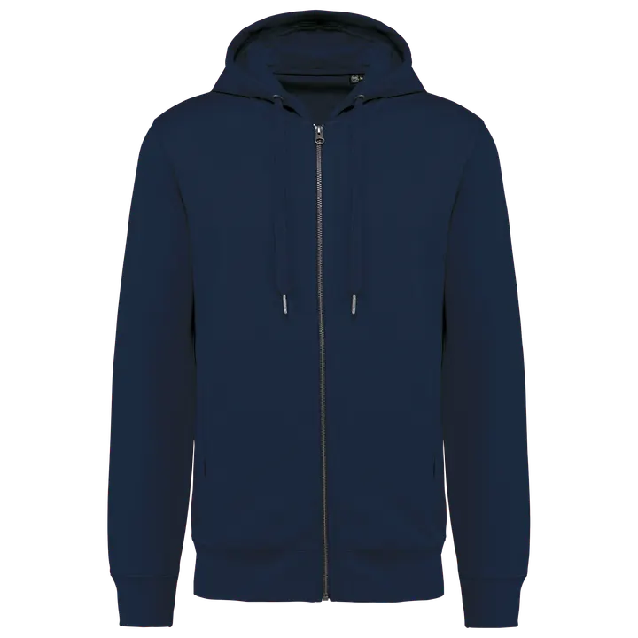 Umweltfreundliches Unisex-Kapuzensweatshirt mit Reißverschluss Navy
