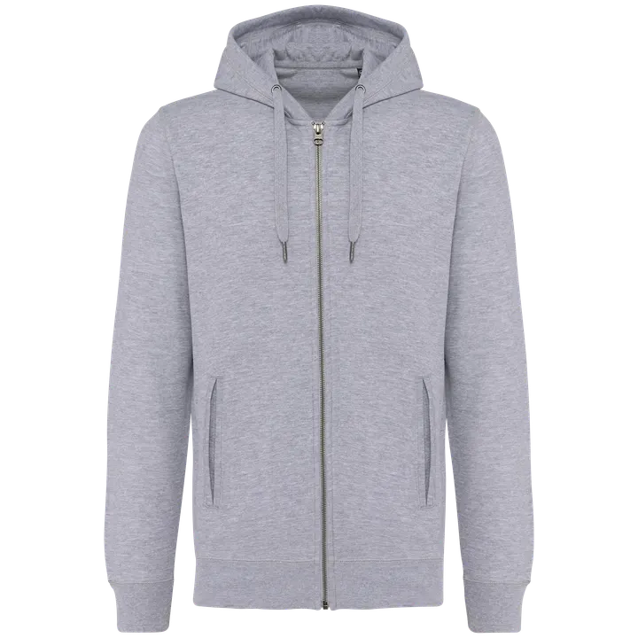 Umweltfreundliches Unisex-Kapuzensweatshirt mit Reißverschluss Oxford Grey