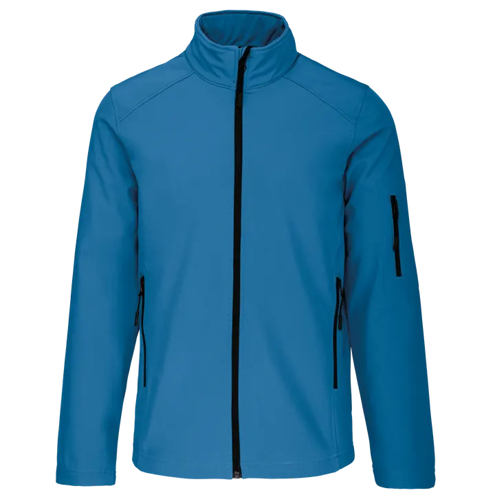 Herren Softshell-Jacke Aqua Blue