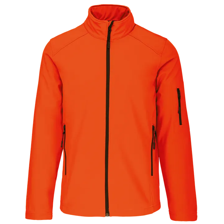 Herren Softshell-Jacke Fluorescent Orange