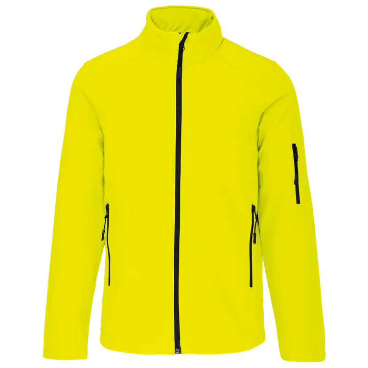 Herren Softshell-Jacke Fluorescent Yellow
