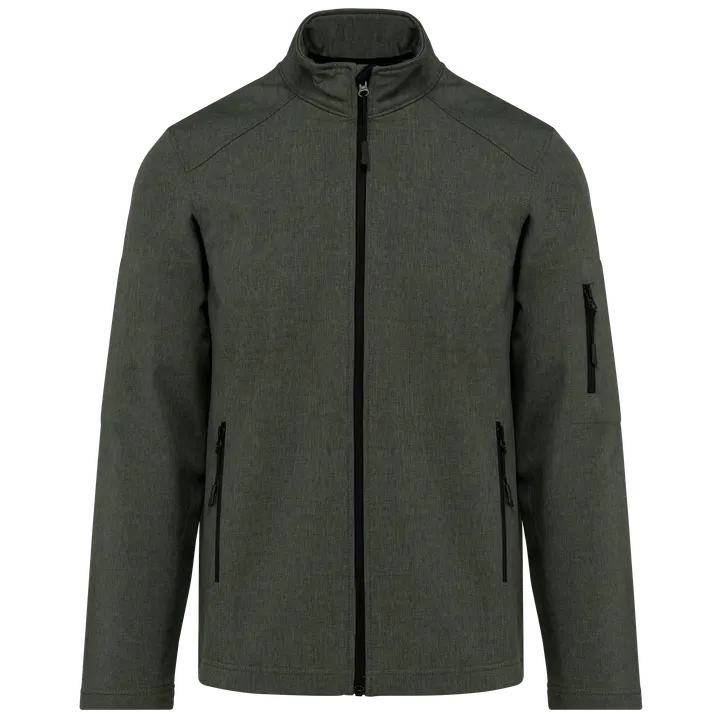 Herren Softshell-Jacke Marl Green