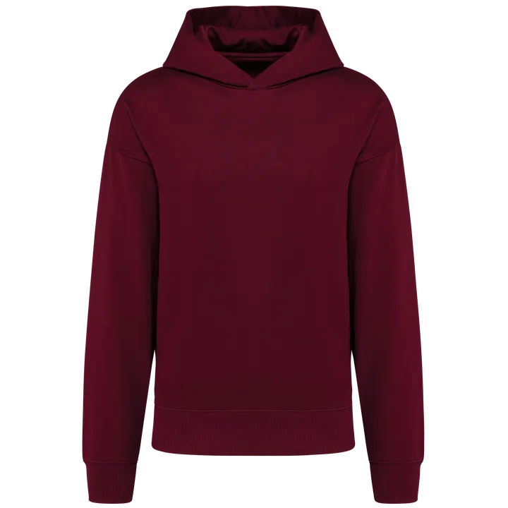 Sweatshirt à capuche molleton oversize unisexe Wine