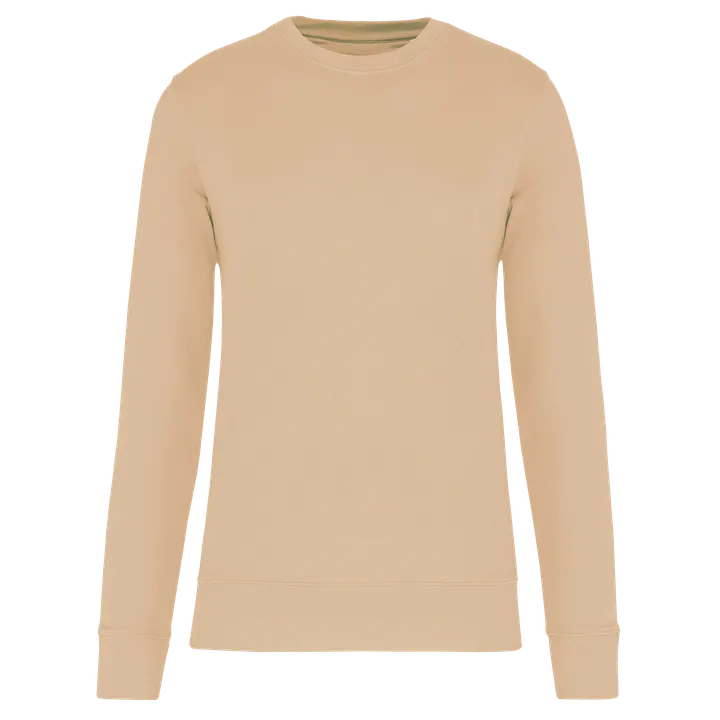Umweltfreundliches Sweatshirt mit Rundhalsausschnitt Light Sand